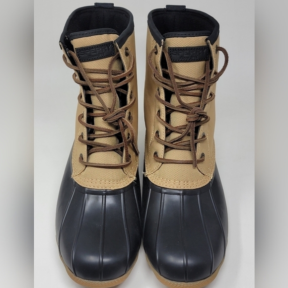 Sperry STS 24642 Men's  SeaCycled Black Brown Saltwater Duck Boot US Size 11 New - Picture 8 of 11